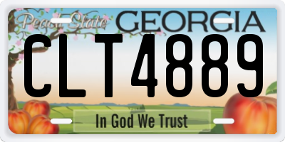 GA license plate CLT4889