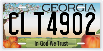 GA license plate CLT4902