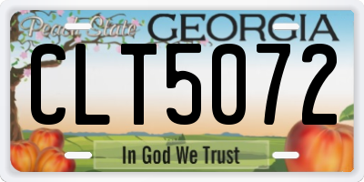 GA license plate CLT5072