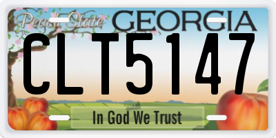 GA license plate CLT5147