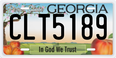 GA license plate CLT5189