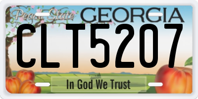 GA license plate CLT5207