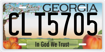 GA license plate CLT5705