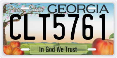 GA license plate CLT5761