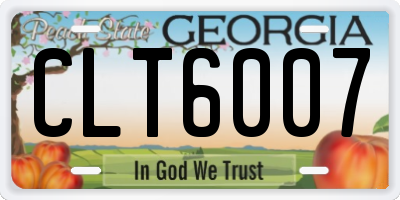 GA license plate CLT6007
