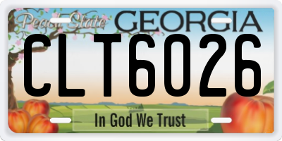 GA license plate CLT6026