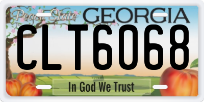 GA license plate CLT6068