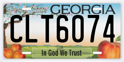 GA license plate CLT6074
