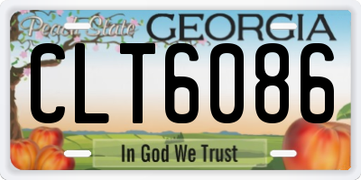 GA license plate CLT6086