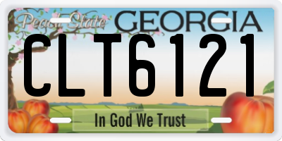 GA license plate CLT6121