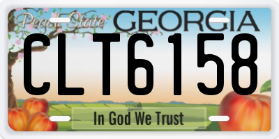 GA license plate CLT6158