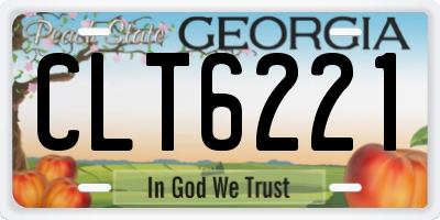 GA license plate CLT6221