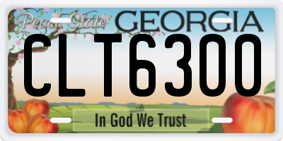 GA license plate CLT6300