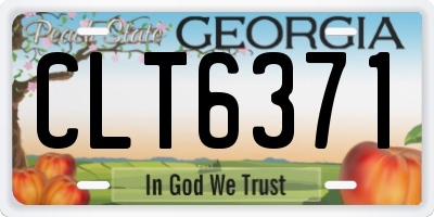 GA license plate CLT6371