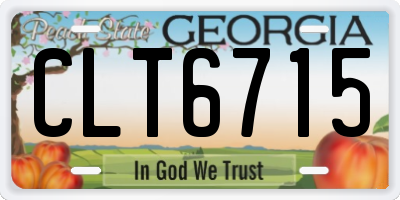 GA license plate CLT6715