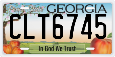 GA license plate CLT6745