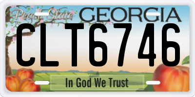 GA license plate CLT6746