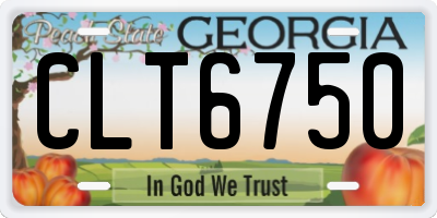 GA license plate CLT6750