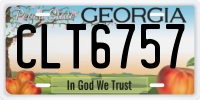 GA license plate CLT6757