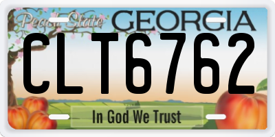 GA license plate CLT6762