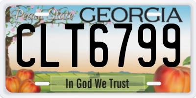GA license plate CLT6799
