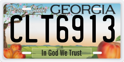 GA license plate CLT6913