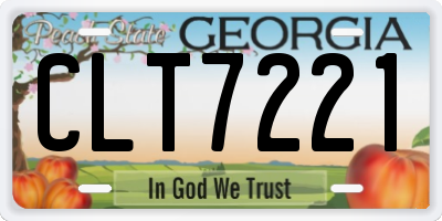 GA license plate CLT7221