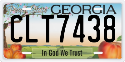 GA license plate CLT7438