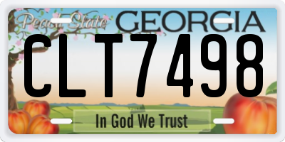GA license plate CLT7498