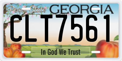 GA license plate CLT7561
