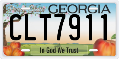 GA license plate CLT7911
