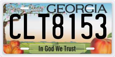 GA license plate CLT8153