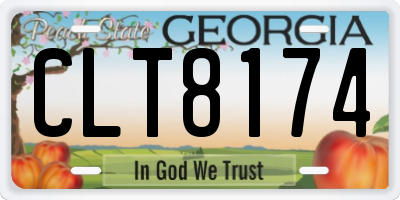 GA license plate CLT8174