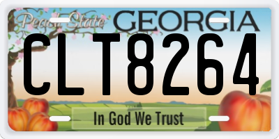 GA license plate CLT8264