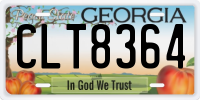 GA license plate CLT8364