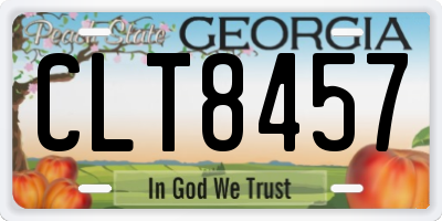 GA license plate CLT8457