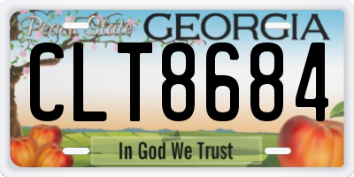 GA license plate CLT8684