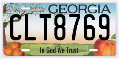 GA license plate CLT8769