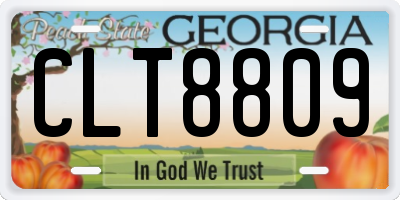 GA license plate CLT8809