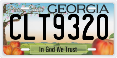 GA license plate CLT9320