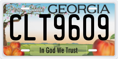 GA license plate CLT9609
