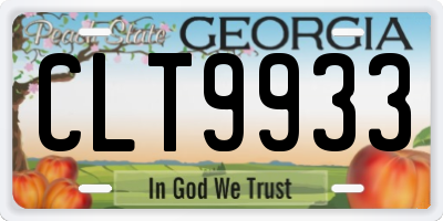 GA license plate CLT9933