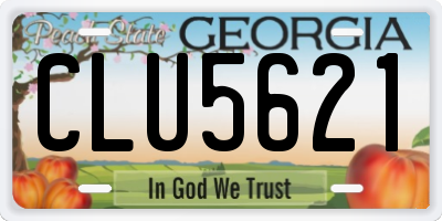 GA license plate CLU5621