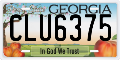 GA license plate CLU6375