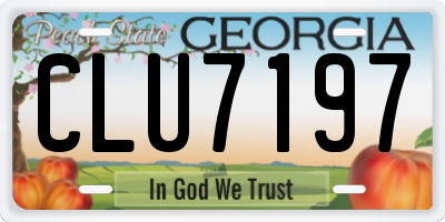 GA license plate CLU7197