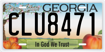 GA license plate CLU8471