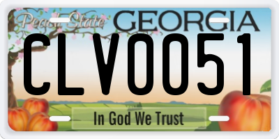GA license plate CLV0051