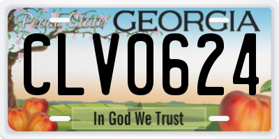 GA license plate CLV0624