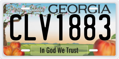 GA license plate CLV1883