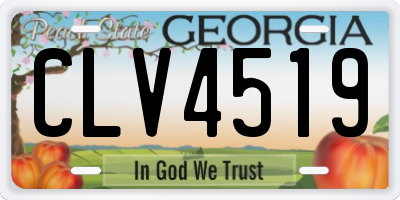 GA license plate CLV4519